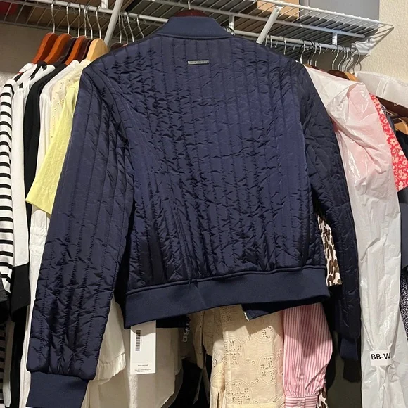 Armani Exchange Deep Blue Bomber Jacket - Picture 6 of 7